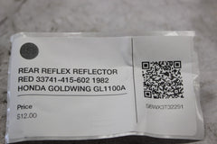 REAR REFLEX REFLECTOR RED 33741-415-602 1982 HONDA GOLDWING GL1100A