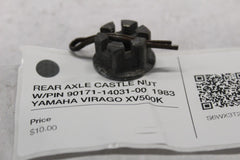 REAR AXLE CASTLE NUT W/PIN 90171-14031-00  1983 YAMAHA VIRAGO XV500K