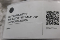 LEFT CARBURETOR INSULATOR 16221-MA1-000 1982 HONDA GL500I SILVERWING
