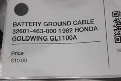 BATTERY GROUND CABLE 32601-463-000 1982 HONDA GOLDWING GL1100A