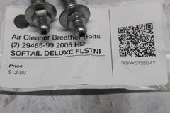 Air Cleaner Breather Bolts (2) 29465-99 2005 HD SOFTAIL DELUXE FLSTNI