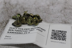 DUCT HOLDER MOUNTING BOLT (8) 92150-1661  2002 KAWASAKI ZX-6