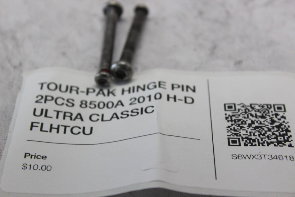 TOUR-PAK HINGE PIN 2PCS 8500A 2010 H-D ULTRA CLASSIC FLHTCU
