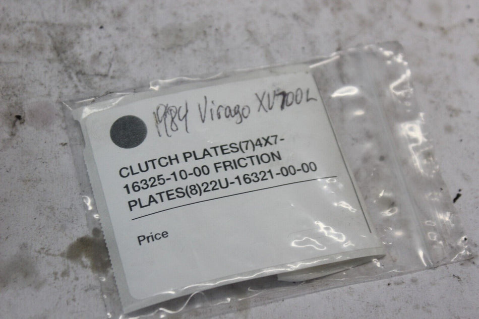 CLUTCH PLATES (7) 4X7-16325-10-00 FRICTION PLATES (8) 22U-16321-00-00 1984 VIRAG