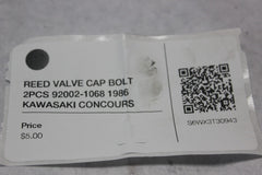 REED VALVE CAP BOLT 2PCS 92002-1068 1986 KAWASAKI CONCOURS ZG1000
