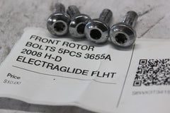 FRONT ROTOR BOLTS 5PCS 3655A 2008 H-D ELECTRAGLIDE FLHT