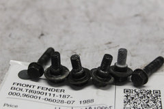 FRONT FENDER BOLT (6) 90111-187-000,96001-06028-07  1988 HONDA CBR1000F