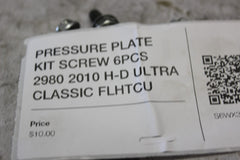 PRESSURE PLATE KIT SCREW 6PCS 2980 2010 H-D ULTRA CLASSIC FLHTCU