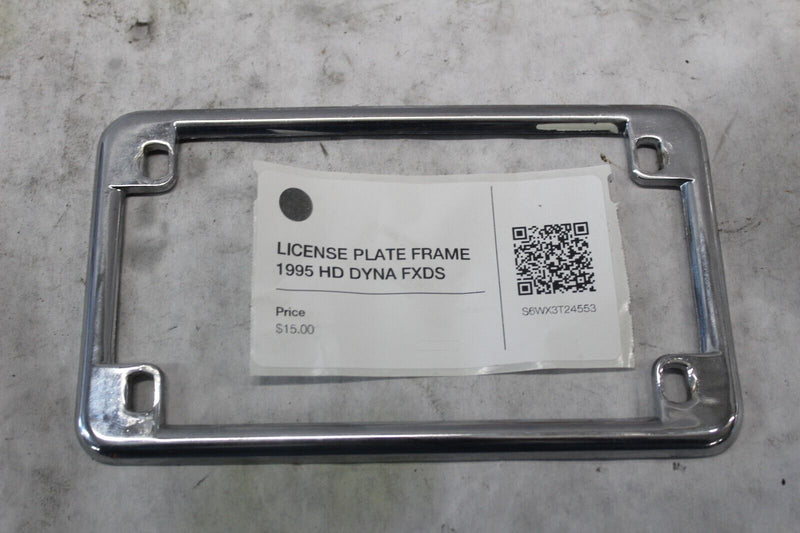 CHROME LICENSE PLATE FRAME 1995 HD DYNA FXDS