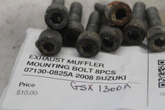 EXHAUST MUFFLER MOUNTING BOLT 8PCS 07130-0825A 2008 SUZUKI GSX1300R