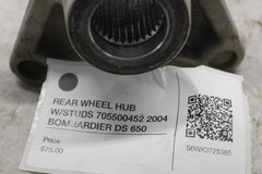 REAR WHEEL HUB W/STUDS 705500452 2004 BOMBARDIER DS 650