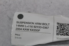 SUSPENSION ARM BOLT 14MM L=116 92153-0367 2004 KAW KX250F