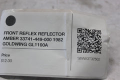 FRONT REFLEX REFLECTOR AMBER 33741-449-000 1982 GOLDWING GL1100A