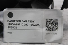 RADIATOR FAN ASSY 17800-19F10 2001 SUZUKI SV650S