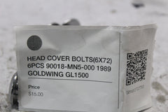 HEAD COVER BOLTS(6X72) 6PCS 90018-MN5-000 1989 GOLDWING GL1500