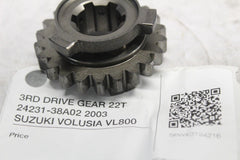 3RD DRIVE GEAR 22T 24231-38A02 2003 SUZUKI VOLUSIA VL800