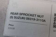 REAR SPROCKET NUT (5) SUZUKI 08319-3110A