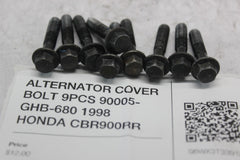 ALTERNATOR COVER BOLT 9PCS 90005-GHB-680 1998 HONDA CBR900RR