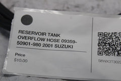 RESERVOIR TANK OVERFLOW HOSE 09359-50901-980 2001 SUZUKI SV650S