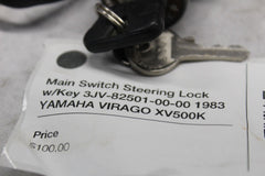 Main Switch Steering Lock w/Key 3JV-82501-00-00 1983 YAMAHA VIRAGO XV500K