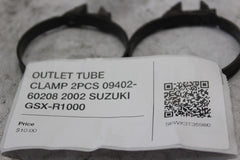OUTLET TUBE CLAMP 2PCS 09402-60208 2002 SUZUKI GSX-R1000