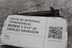 16478-85 INTERNAL THREADHEAD SCREW 3 3/16" (2) HARLEY DAVIDSON