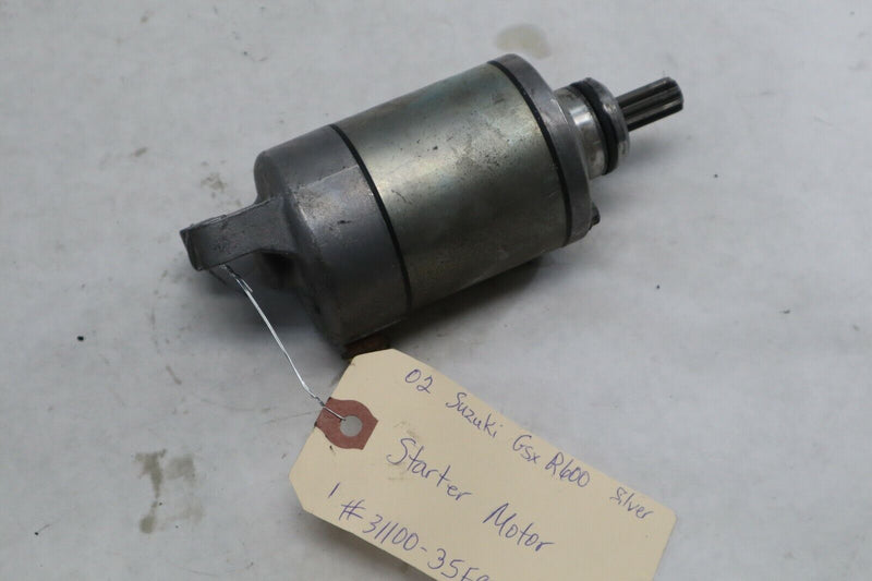 OEM Suzuki Motorcycle Starter Motor 2002 GSXR600 Silver 31100-35F90