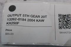 OUTPUT 5TH GEAR 20T 13262-0184 2004 KAW KX250F