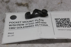 POCKET MOUNT PLATE W/SCREW 37222-463-000 1982 GOLDWING GL1100A