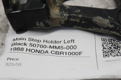 Main Step Holder Left Black 50700-MM5-000 1988 HONDA CBR1000F