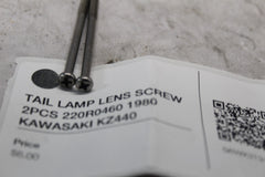 TAIL LAMP LENS SCREW 2PCS 220R0460 1980 KAWASAKI KZ440