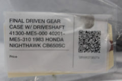 FINAL DRIVEN GEAR CASE W/ DRIVESHAFT 41300-ME5-000 40201-ME5-310 1983 HONDA NIGH