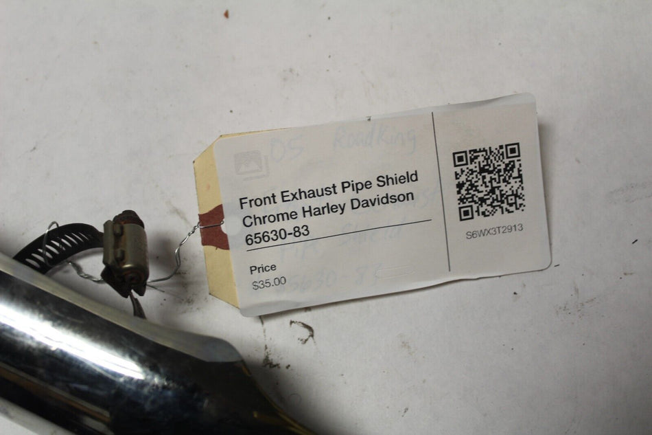 Front Exhaust Pipe Shield Chrome 65630-83 Harley Davidson