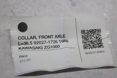 COLLAR, FRONT AXLE L=36.5 92027-1726 1986 KAWASAKI ZG1000