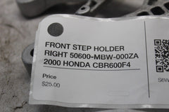 FRONT STEP HOLDER RIGHT 50600-MBW-000ZA 2000 HONDA CBR600F4