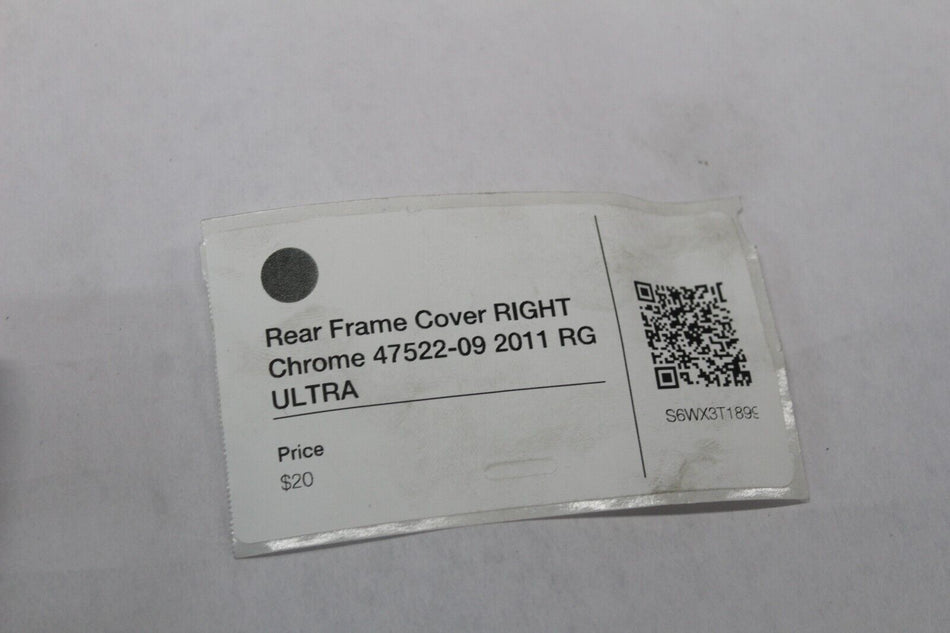 47522-09 Rear Frame Cover RIGHT Chrome Harley Davidson