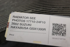 RADIATOR SEE PHOTOS 17710-24F10 2002 SUZUKI HAYABUSA GSX1300R