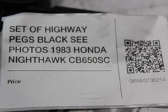 SET OF HIGHWAY PEGS BLACK SEE PHOTOS 1983 HONDA NIGHTHAWK CB650SC