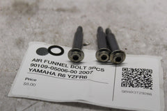 AIR FUNNEL BOLT 3PCS 90109-05006-00 2007 YAMAHA R6 YZFR6