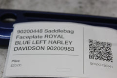 90200448 Saddlebag Faceplate ROYAL BLUE LEFT HARLEY DAVIDSON 90200983