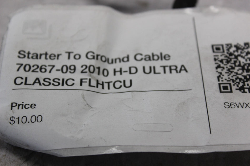 Starter To Ground Cable 70267-09 2010 H-D ULTRA CLASSIC FLHTCU
