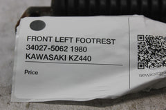 FRONT LEFT FOOTREST 34027-5062 1980 KAWASAKI KZ440