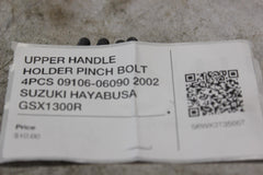 UPPER HANDLE HOLDER PINCH BOLT 4PCS 09106-06090 2002 SUZUKI HAYABUSA GSX1300R