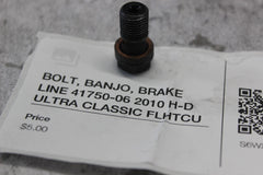 BOLT, BANJO, BRAKE LINE 41750-06 2010 H-D ULTRA CLASSIC FLHTCU