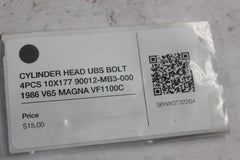 CYLINDER HEAD UBS BOLT 4PCS 10X177 90012-MB3-000 1986 V65 MAGNA VF1100C
