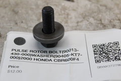 PULSE ROTOR BOLT (90013-430-000) WASHER (90405-KT7-000) 2000 HONDA CBR600F4