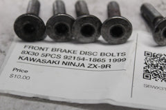 FRONT BRAKE DISC BOLTS 8X30 5PCS 92154-1865 1999 KAWASAKI NINJA ZX-9R