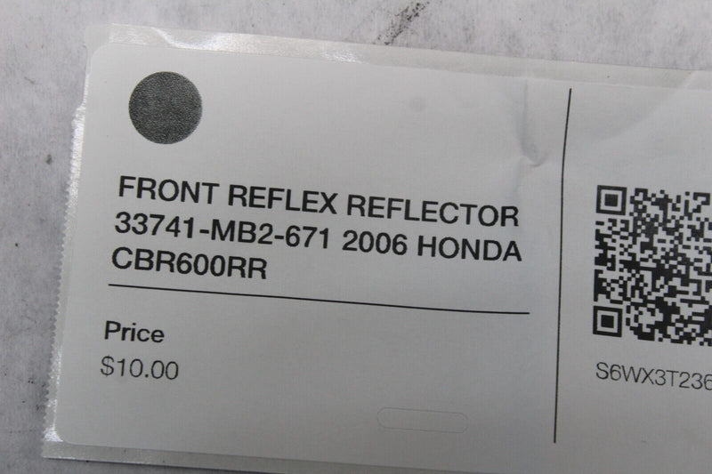 FRONT REFLEX REFLECTOR 33741-MB2-671 2006 HONDA CBR600RR