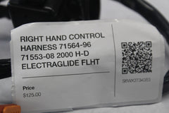 RIGHT HAND CONTROL HARNESS 71564-96 71553-08 2000 H-D ELECTRAGLIDE FLHT