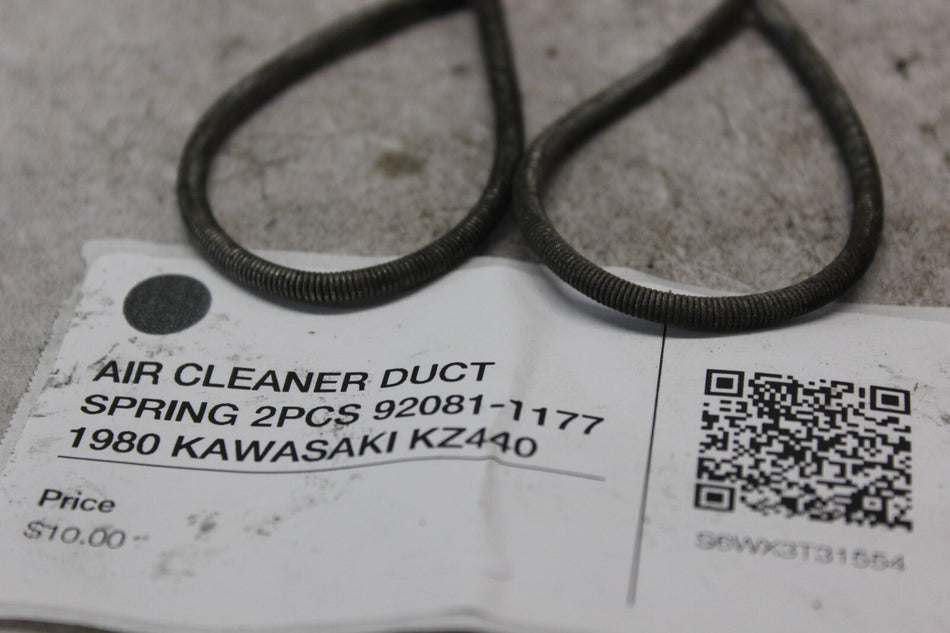AIR CLEANER DUCT SPRING 2PCS 92081-1177 1980 KAWASAKI KZ440